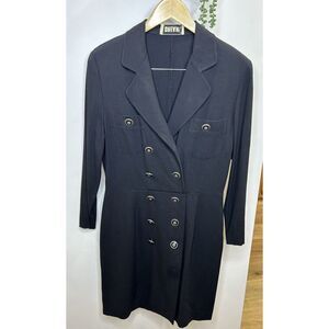 Dream Structured  Overlapped‎ Tuxedo Dress Black  70% Viscosa 30% Wool